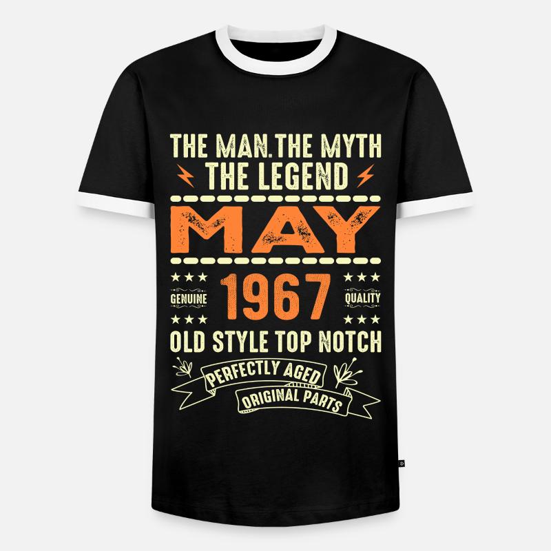 Birthday May 1967 - May 1967 - Men's Ringer Shirt - black/white