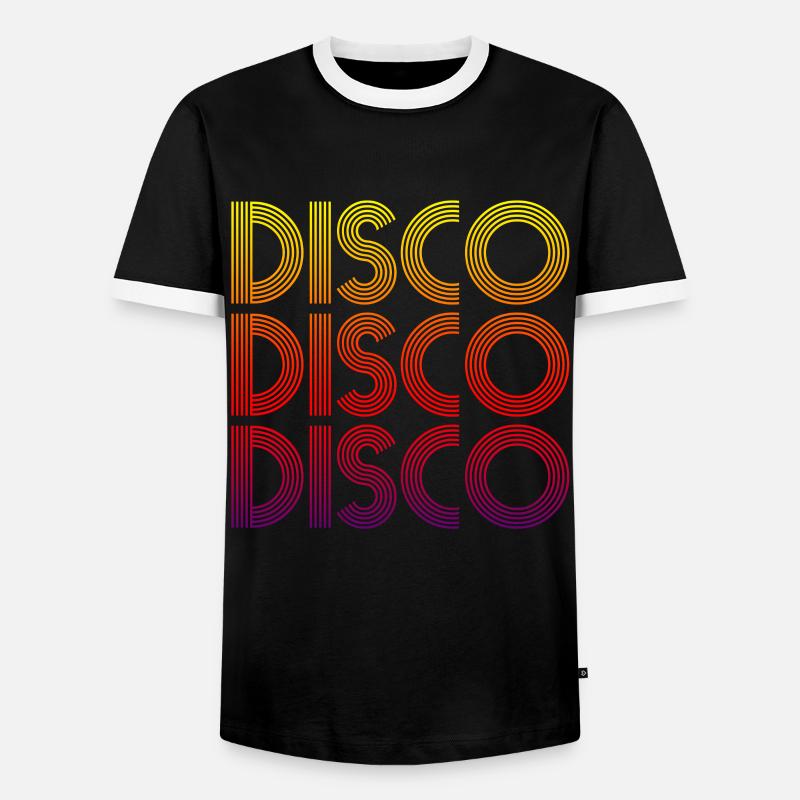 Disko - Männer Kontrast-T-Shirt - Schwarz/Weiß