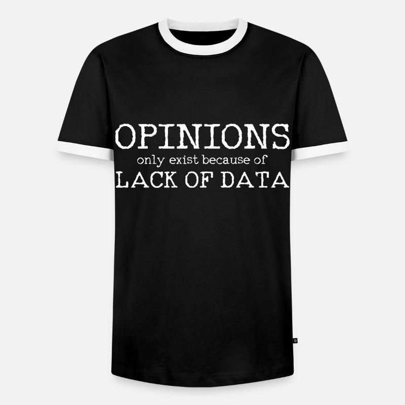 Data Science - Men's Ringer Shirt - black/white