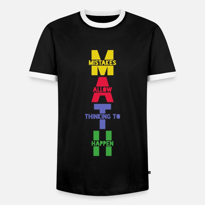 Math math math - Men's Ringer Shirt - black/white