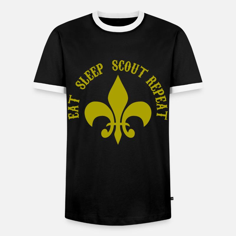 Späher-Scouting - Männer Kontrast-T-Shirt - Schwarz/Weiß