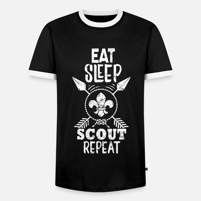 Scout Scouting - Men's Ringer Shirt - black/white