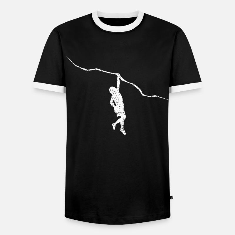 Climbing Climbing Climbing - Men's Ringer Shirt - black/white