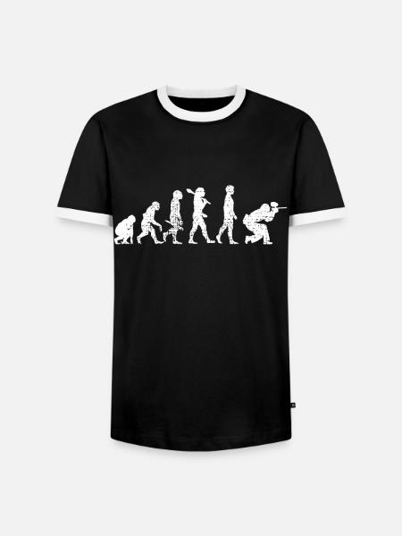 Paintball - Männer Kontrast-T-Shirt - Schwarz/Weiß