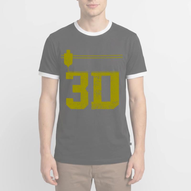 Impression 3D Impression 3D Impression 3D T-shirt contrasté Homme