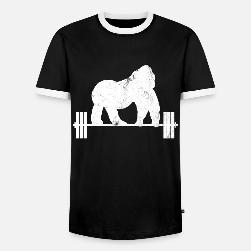 Monkey - Men's Ringer Shirt - black/white