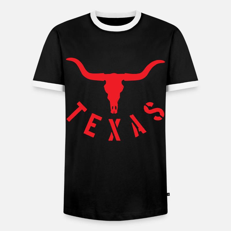 Texas - Men's Ringer Shirt - black/white