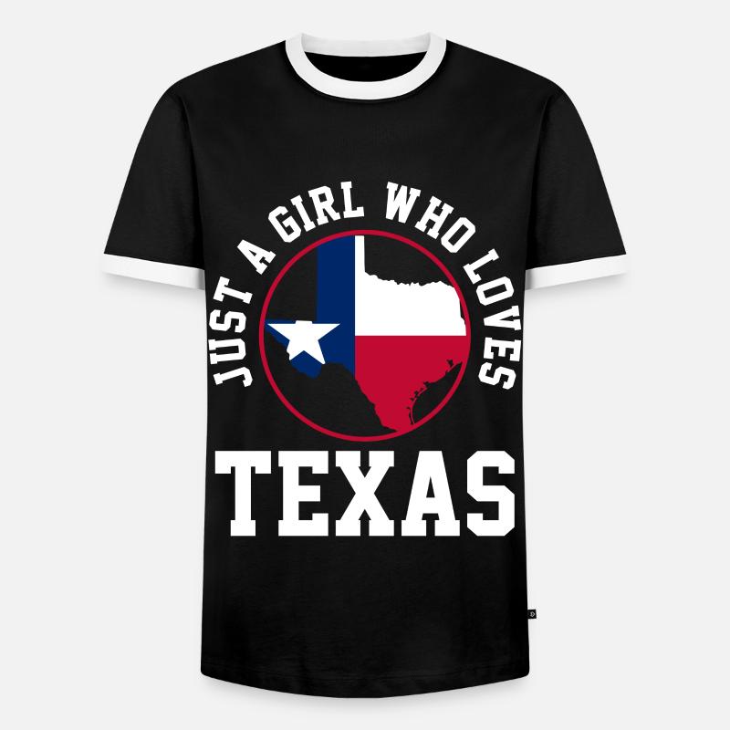 Texas - Men's Ringer Shirt - black/white