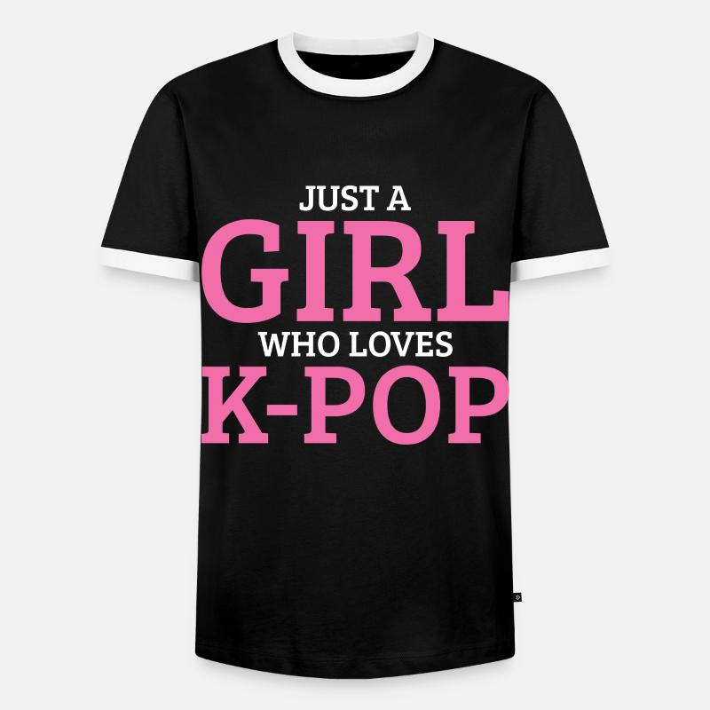 K-Pop - Männer Kontrast-T-Shirt - Schwarz/Weiß