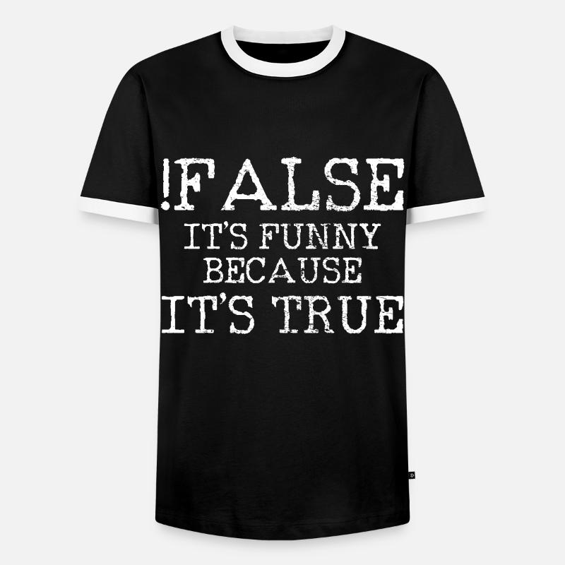 programmation informatique - T-shirt contrasté Homme - noir/blanc