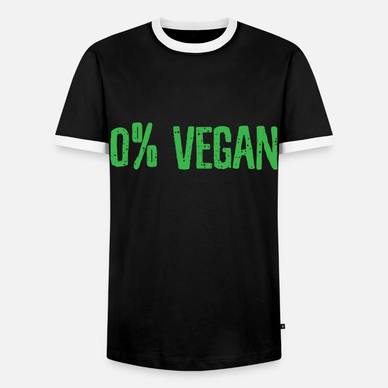 Fleischfresser Fleischfresserin - Männer Kontrast-T-Shirt - Schwarz/Weiß