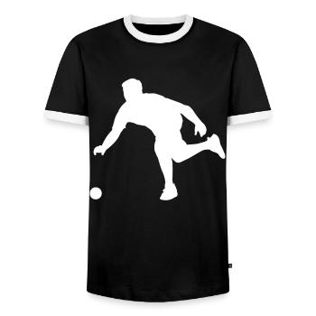 Bocce - T-shirt contrasté Homme - noir/blanc - Devant - AI Model Female 172 light (172cm) & AI Model Male 178 light (178cm)