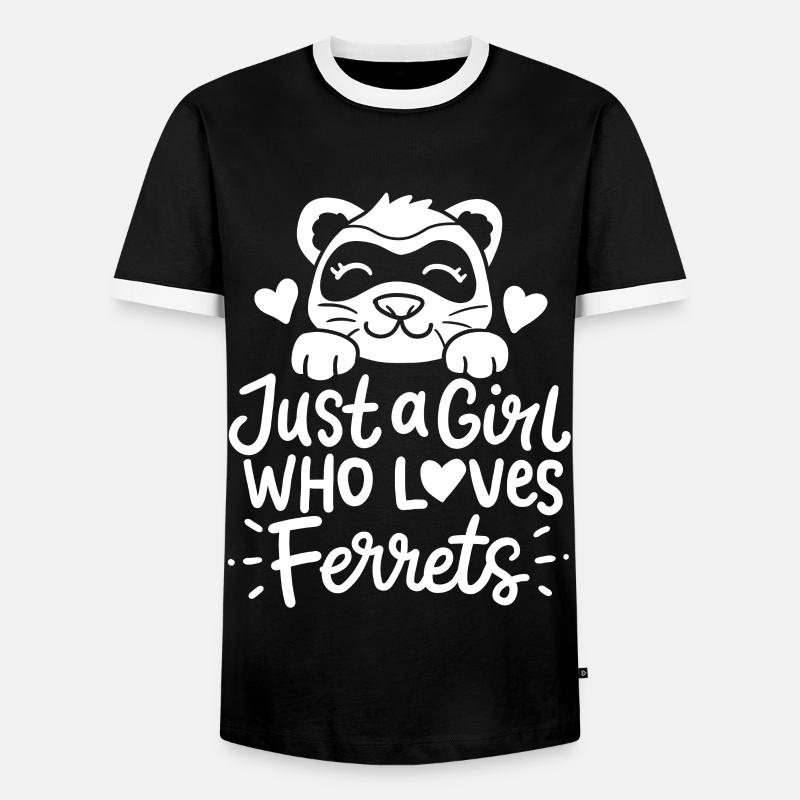ferrets - Men's Ringer Shirt - black/white