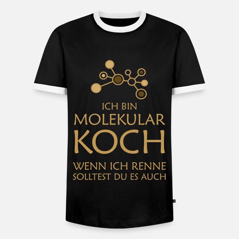 Molekular Koch Molekularküche Kochen Molekül - Männer Kontrast-T-Shirt - Schwarz/Weiß