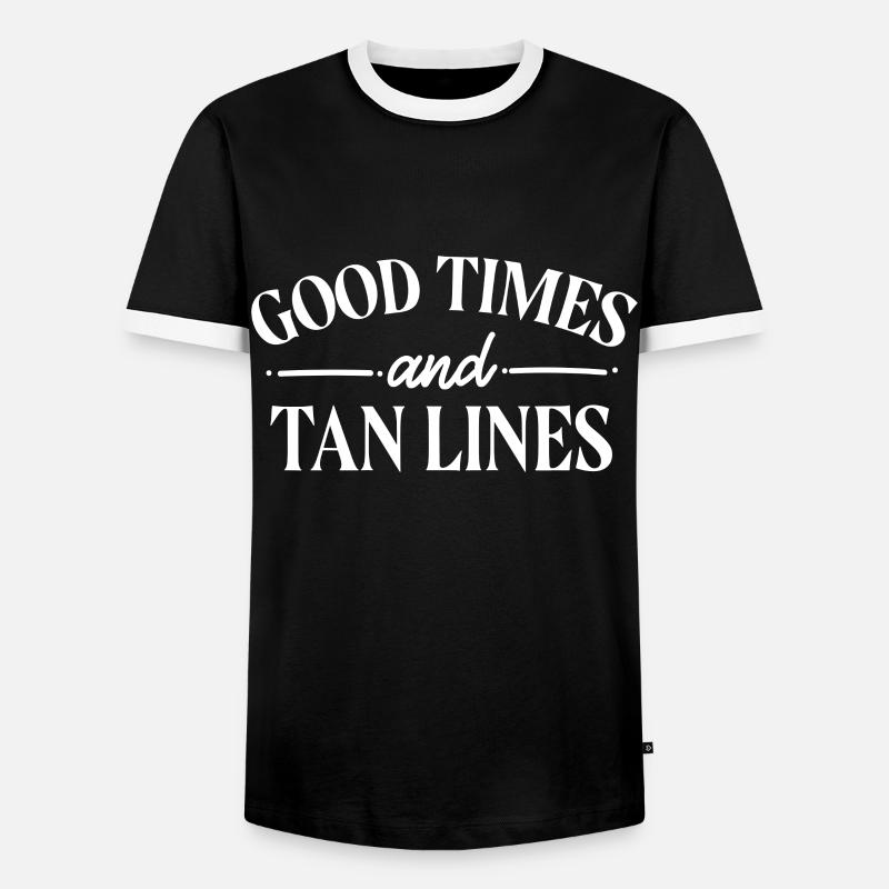 Summer vacation - Men's Ringer Shirt - black/white