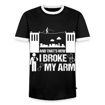 Rope Dance Arm Broken Armbreak Gift Kids - Men's Ringer Shirt - black/white - Front - AI Model Female 172 light (172cm) & AI Model Male 178 light (178cm)