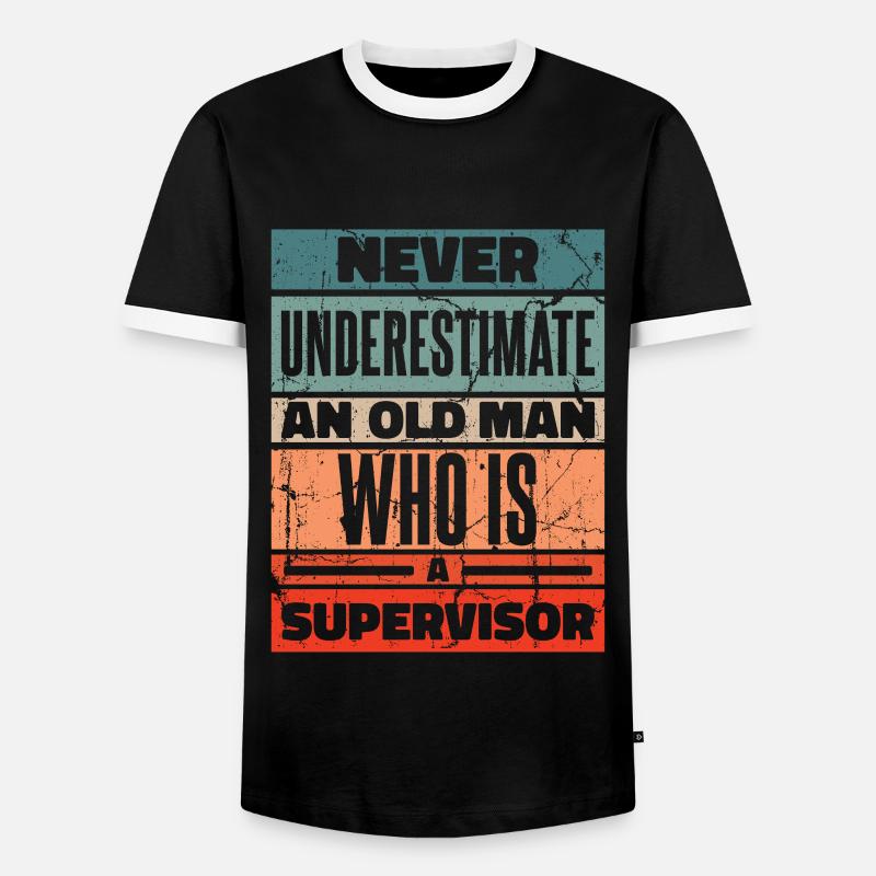Supervisor Beruf - Männer Kontrast-T-Shirt - Schwarz/Weiß