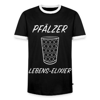 Pfalz Pfälzer Rheinland Pfalz - Männer Kontrast-T-Shirt - Schwarz/Weiß - Vorne - AI Model Female 172 light (172cm) & AI Model Male 178 light (178cm)