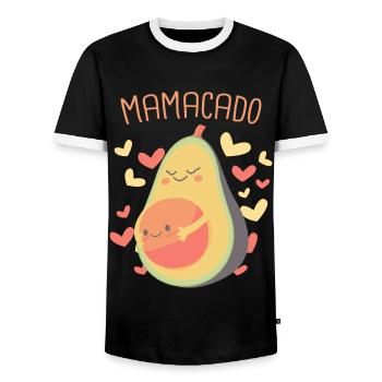 Avocado Frucht Vegan Vegetarier Veganer Avocados - Männer Kontrast-T-Shirt - Schwarz/Weiß - Vorne - AI Model Female 172 light (172cm) & AI Model Male 178 light (178cm)