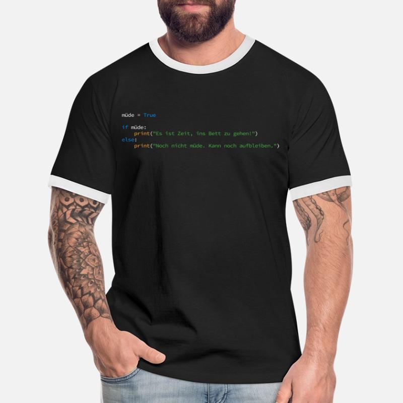 Programmierer Informatiker Nerd Softwareingenieur Männer Kontrast-T-Shirt