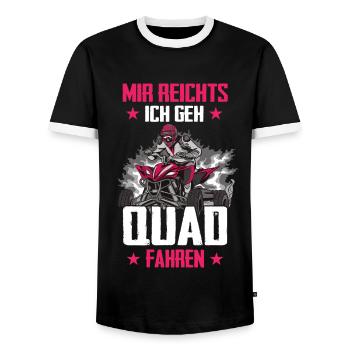 Quad Quadfahrer ATV Quad - Männer Kontrast-T-Shirt - Schwarz/Weiß - Vorne - AI Model Female 172 light (172cm) & AI Model Male 178 light (178cm)