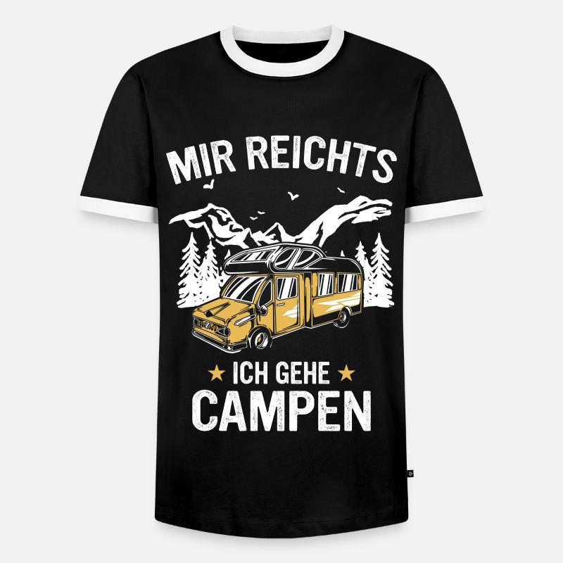 Camping Wohnwagen Camper - Männer Kontrast-T-Shirt - Schwarz/Weiß