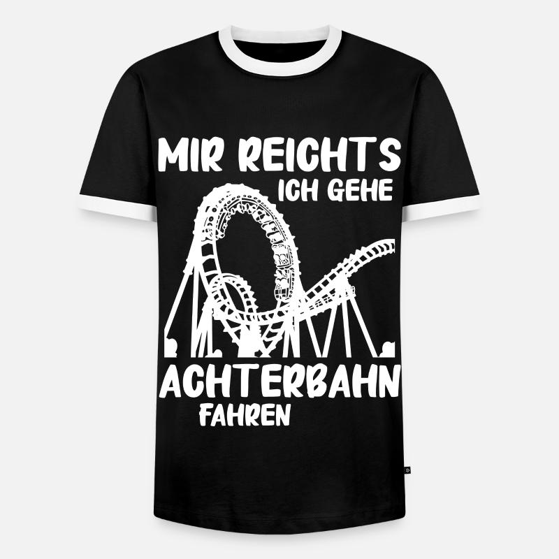 Achterbahn Freizeitpark Roller Coaster - Männer Kontrast-T-Shirt - Schwarz/Weiß