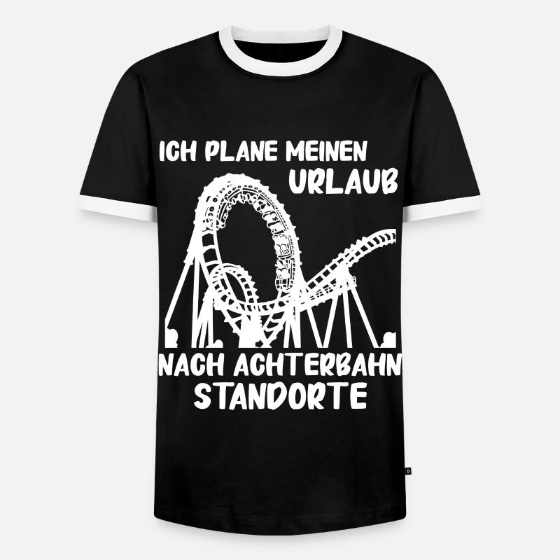 Achterbahn Freizeitpark Roller Coaster - Männer Kontrast-T-Shirt - Schwarz/Weiß