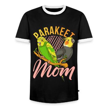 Bird Lover Maman Cadeau Fête des Mères Perruche - T-shirt contrasté Homme - noir/blanc - Devant - AI Model Female 172 light (172cm) & AI Model Male 178 light (178cm)