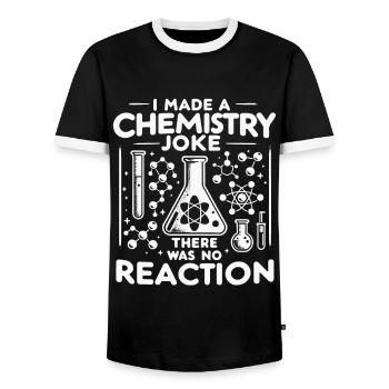 Chimiste Chimie Science Atome Molécule - T-shirt contrasté Homme - noir/blanc - Devant - AI Model Female 172 light (172cm) & AI Model Male 178 light (178cm)