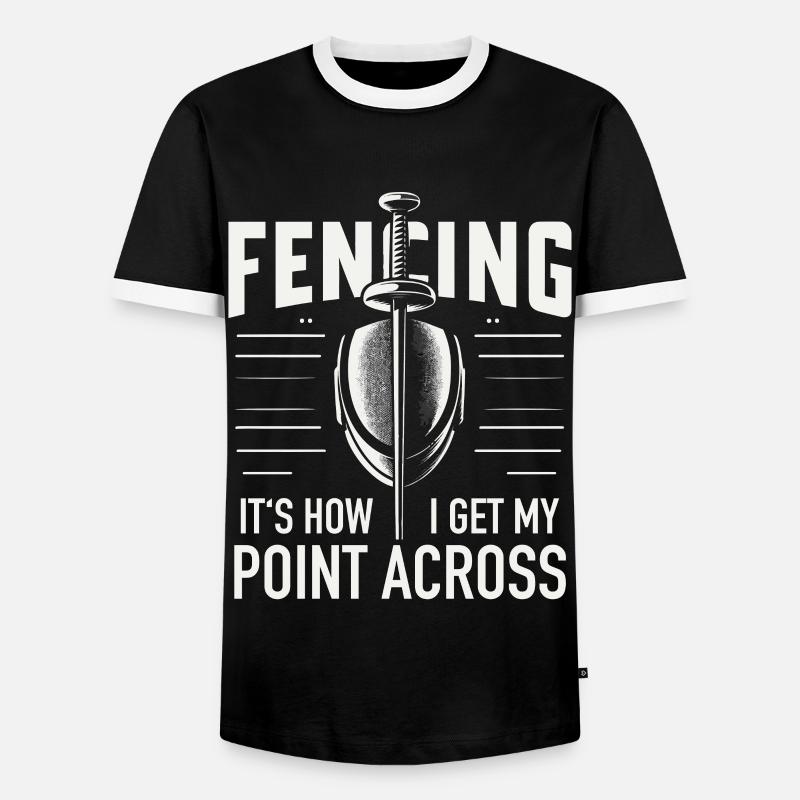 Fechten Fechter - Männer Kontrast-T-Shirt - Schwarz/Weiß