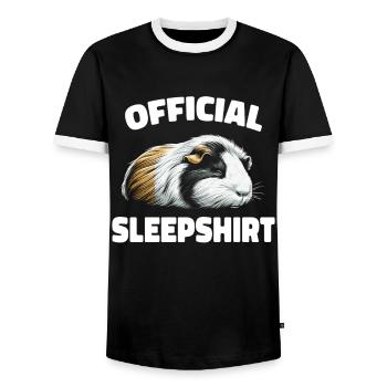 Cochon d'Inde - T-shirt contrasté Homme - noir/blanc - Devant - AI Model Female 172 light (172cm) & AI Model Male 178 light (178cm)