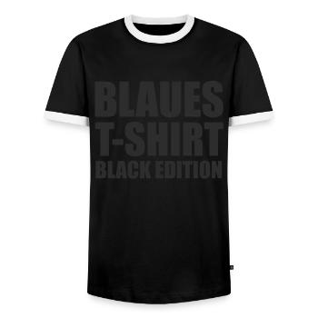 Lustig Srkastisch Ironie Schwarze Edition - Männer Kontrast-T-Shirt - Schwarz/Weiß - Vorne - AI Model Female 172 light (172cm) & AI Model Male 178 light (178cm)