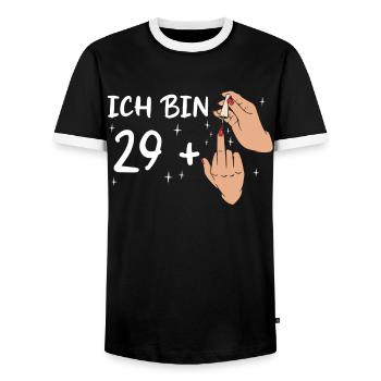 Birthday gift 30 years birthday boy - Men's Ringer Shirt - black/white - Front - AI Model Female 172 light (172cm) & AI Model Male 178 light (178cm)
