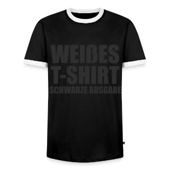 Lustig Srkastisch Ironie Schwarze Edition - Männer Kontrast-T-Shirt - Schwarz/Weiß - Vorne - AI Model Female 172 light (172cm) & AI Model Male 178 light (178cm)