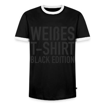 Lustig Srkastisch Ironie Schwarze Edition - Männer Kontrast-T-Shirt - Schwarz/Weiß - Vorne - AI Model Female 172 light (172cm) & AI Model Male 178 light (178cm)