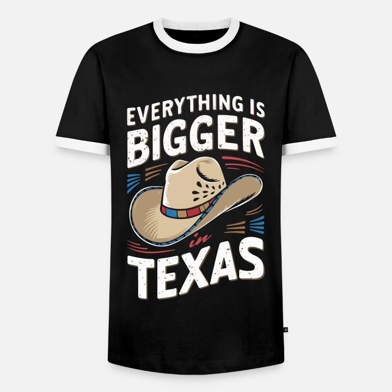 Texas State Texans Texas - Men's Ringer Shirt - black/white