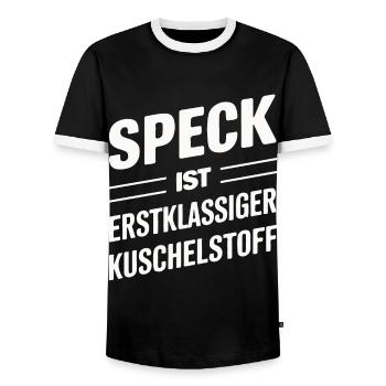 Sarcasm Irony Funny Sarcastic Sayings - Men's Ringer Shirt - black/white - Front - AI Model Female 172 light (172cm) & AI Model Male 178 light (178cm)