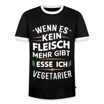 Sarcasm Irony Funny Sarcastic Sayings - Men's Ringer Shirt - black/white - Front - AI Model Female 172 light (172cm) & AI Model Male 178 light (178cm)
