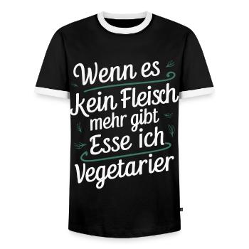 Sarcasm Irony Funny Sarcastic Sayings - Men's Ringer Shirt - black/white - Front - AI Model Female 172 light (172cm) & AI Model Male 178 light (178cm)
