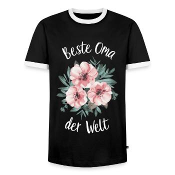 Grandma Grandma Grandparents Mother's Day Family - Men's Ringer Shirt - black/white - Front - AI Model Female 172 light (172cm) & AI Model Male 178 light (178cm)