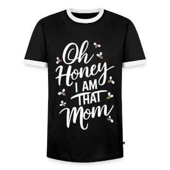 abeille abeille apicultrice abeille abeille - T-shirt contrasté Homme - noir/blanc - Devant - AI Model Female 172 light (172cm) & AI Model Male 178 light (178cm)