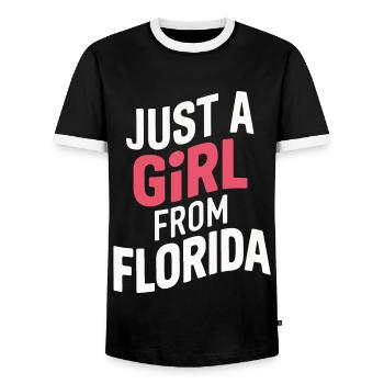 Florida USA Amerika Saat - Männer Kontrast-T-Shirt - Schwarz/Weiß - Vorne - AI Model Female 172 light (172cm) & AI Model Male 178 light (178cm)