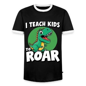 Logopäde Logopädie Sprachtherapie - Männer Kontrast-T-Shirt - Schwarz/Weiß - Vorne - AI Model Female 172 light (172cm) & AI Model Male 178 light (178cm)
