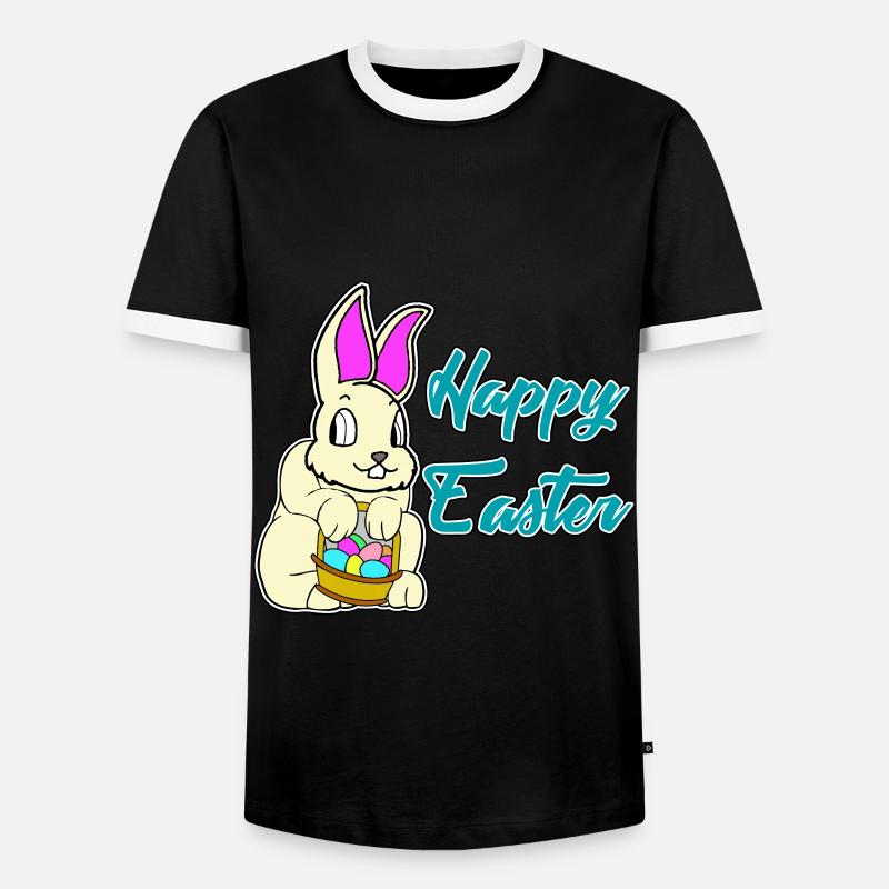 Happy Easter - Happy Easter - Men's Ringer Shirt - black/white