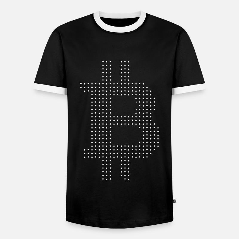 Bitcoin - Men's Ringer Shirt - black/white