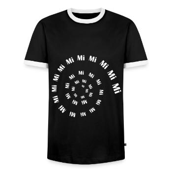 Mimimi - Männer Kontrast-T-Shirt - Schwarz/Weiß - Vorne - AI Model Female 172 light (172cm) & AI Model Male 178 light (178cm)