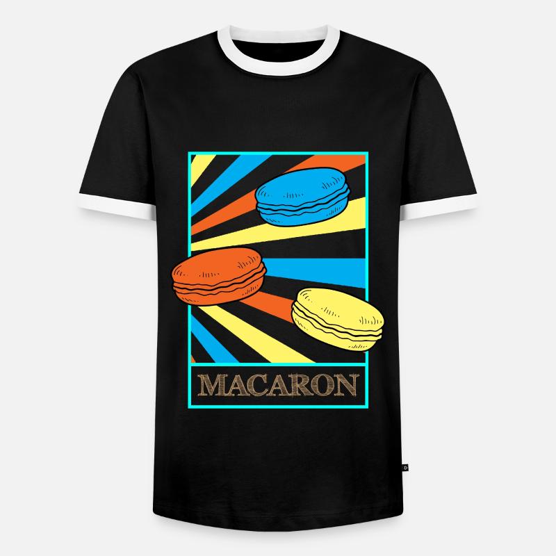 Macarons - Männer Kontrast-T-Shirt - Schwarz/Weiß