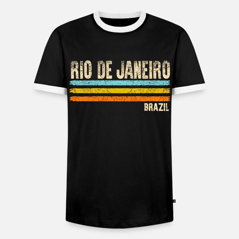 Rio de Janeiro - Männer Kontrast-T-Shirt - Schwarz/Weiß