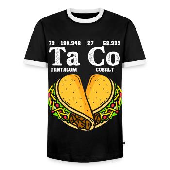 la science - T-shirt contrasté Homme - noir/blanc - Devant - AI Model Female 172 light (172cm) & AI Model Male 178 light (178cm)
